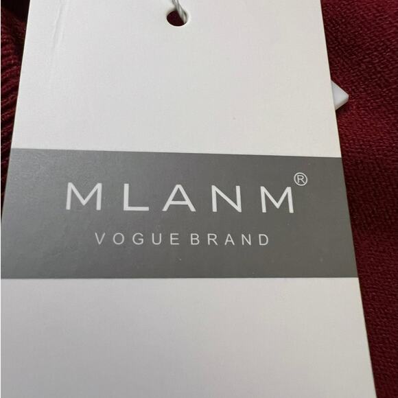 NEW MLANM Tunic Sweater in Burgundy Size L - Picture 5 of 7